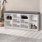 Shoe Cabinet Bench Shoes Storage Rack Organiser White Shelf Cupboard Two-tone