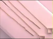 1/10CTW-Diamond THREADER EARRING