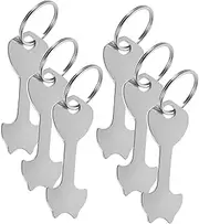 [SAFIGLE] 6Pcs Shopping Trolley Tokens Keyring Durable Key Chain Rings for Cart Release Portable and Lightweight Trolley Token Practical Keyring for Supermarket Use