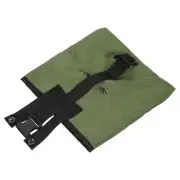 1Pcs Canvas Foraging Bag ABS Collapsible Fruits Picking Belt Pouch Green