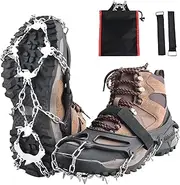 [TRIWONDER] Ice Snow Grips Over Shoe/Boot Traction Cleat Rubber Spikes Slip-on Stretch Footwear Traction Anti-Slip Spikes Crampons