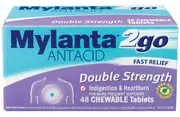 Mylanta 2Go Double Strength Antacid Chews 48 Tablets