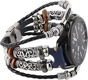 [KONAFEI] Bands Compatible with Garmin Venu 2/Venu 3/Vivoactive 4 45mm Watch/Samsung Galaxy Watch 3 45mm/Gear S3 Frontier/Classic/Galaxy Watch 46mm, 22mm Leather Vintage Bracelet for Band for Men&Women