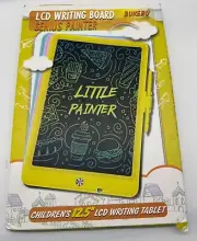 BUKEBU LCD Writing Tablet Doodle Board Yellow 12.5" Screen Brand New Damaged Box