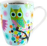 Owl Mug - Inspirational Ceramic Coffee Mug with Scripture for Women, Mom, Friend