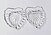Crystal Glass Puffy Heart Trinket Box Vanity Jar 3.5" Amore Collection Lid