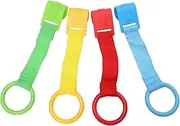 QUMIIRITY Baby Mobile Arm 4pcs Crib Hanging Ring Toddler Hand Pull Ring Infants Toys Crib Pull Ring Set for Nursery