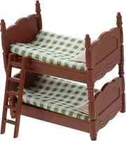 GARVALON Mini Bed Doll Model Tiny Bunk Bed Miniature Bed Miniature Bunk Bed Bed Bedroom Mini House Bunk Bed Miniature House Furniture Miniature Furniture Bed Plastic Green