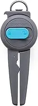 Dreamfarm Dopener 3-in-1 Ergonomic Can Opener Smoothes Can Edges for Safe Removal with Jar Lid Seal-Breaker & Can Ring Puller - Grey
