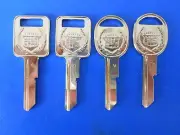 4 GENUINE GM CADILLAC CREST GOLD C+D NOS KEY BLANKS 68 72 76 80 87 88 89 90 (for: Cadillac)