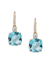 Nadri Soleil Cubic Zirconia Drop Earrings in 18K Gold Plated