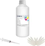 DTF 500ml White Ink,Refill DTF Ink for Epson ET-8550, L1800, L805, R2400, P400, P800, XP15000,Heat Transfer Printing Direct to Film(500ml,WH)