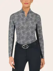 R.J. Classics Libby Long Sleeve Ladies Shirt - Black Floral Burst