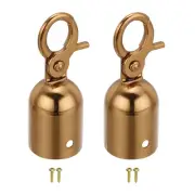 1.1"x3" Stanchion Rope End Stopper, 2 Pack Cord End Caps End Cap, Rose Gold