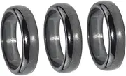 SEWOART 3pcs Magnetic Ring Stackable Thumb Joint Stacking Finger Band Teen Trendy Rings The Ring Treatment Rings Stylish Rings Curved Surface Rings Hematite Rings Black Red