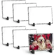 Sublimation Slate Blanks Rock Stone Plaque Custom Photo Picture Frame 6 Pack Bulk