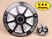Black Burst Derby Timing Timer Cover For Harley Touring FLHX FLTRX FLHT 2016-up