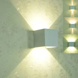 熱銷 led壁燈戶外室外方形壁燈現代簡約創意酒店工程燈可調光 HEMM37688