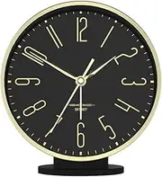 Mantel Clock European Metal Table Clock Modern Minimalist American Living Room Table Clock Desk Clock Creative Clock Bedroom Pendulum Clock Alarm Clock Alarm Clocks (Color : D) Aqiong