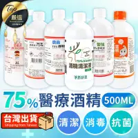 在飛比找PChome24h購物優惠-【500ml】75%酒精清潔液 生發 醫強酒精 清潔用酒精 