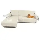 Sectional Sofa Covers 100% Waterproof L Shape Sofa Cover Large Ivory White