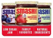 Chia Smash Superfood Fruit Spread Jam Variety 6 Pack Strawberry Raspberry Cherry