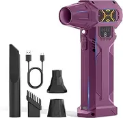 Electric Air Duster-380000RPM Compressed Air Duster, Super High-Speed Air Blower, Replace Compressed Air Cans,Keyboard and PC Clean, Adjustable Air Blower for Outdoors,Car,Home (AC-27 Mauve)