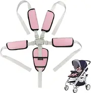 JRYXDS 5-Point Safety Belt, Safety Belt for Baby Pram, Adjustable High Chair Seat Belts, Tripp Trapp Strap, Universal Child Safety Belt for Children, Buggy (G)
