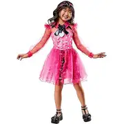 Monster High Childrens/Kids Deluxe Draculaura Costume Dress Set Pink/White/Black 11-13 Years