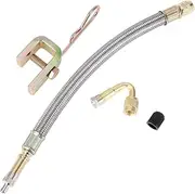 X AUTOHAUX 1 Set 45 Degrees Copper Tire Valve Extension with Durable Stainless Steel 210mm Tyre Valve Stem Extender for Car Motorcycle RV Truck Bike
