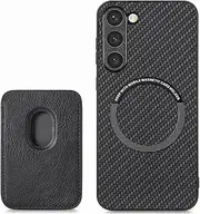 [RUNGOS] for Samsung S23 Plus / S23+ Case Magsafe, with Magnetic Wallet & Card Holder (Carbon Fiber Texture) [Stable Magnetic] [10Ft Drop Tested] Shockproof for Samsung Galaxy S23 Plus Wallet Case 6.6''