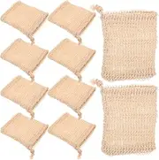 Healeved 10pcs Exfoliating Soap Pouches Mesh Shower Bags with Drawstring Soap Storage for Skin Care and Bathing Supplies