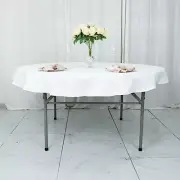 WHITE 70" Premium Polyester Round TABLECLOTH Wedding Party Table Linens Party