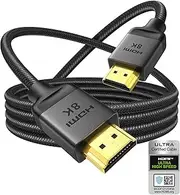 Silkland Certified Long 10K 8K HDMI 2.1 Cable 5M, Upgrade Braided Ultra High Speed HDMI Cable [8K@60Hz, 4K@240Hz 144Hz 120Hz] 48Gbps, HDR, eARC, ARC, HDCP, Compatible for PS5/Xbox/Soundbar/Roku TV