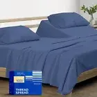 Pure Split King Size Cotton Bed Sheets Set (King Split,1000 Thread Count) Dee...
