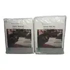Vintage Sears White Percale Perma Prest Twin Size Fitted and Flat Sheets