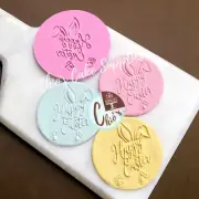 Happy Easter Fondant Debosser Stamp, 3" diameter