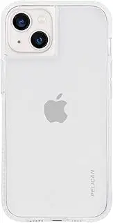 [Pelican] Ranger Series-iPhone 13 Mini Case [15ft Military Grade Drop Protection] [Wireless Charging Compatible] Phone Case with Anti Yellowing-Rugged Bumper Cover for Apple iPhone 13 Mini-Clear