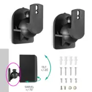 2X Speaker Bracket Wall Mount Stand Kit For Logitech Z906 Surround Sound Speaker