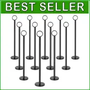 Versatile Table Number Holders - Stainless Steel with Weighted Bases, Set of 12