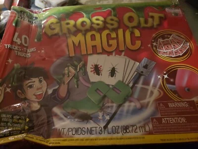 Ideal Magic Gross Out Magic Kit | 40 Tricks Kids Learning Magic Set, New Sealed