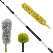 DocaPole Cleaning Kit: Soft Microfiber Dusters & Extendable Reach for Home