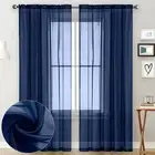 Soften the Sunlight and Add Privacy with Tulle Mesh Sheer Curtain Valance