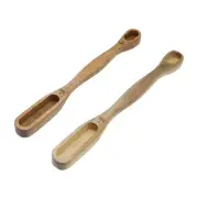 2pcs Coffee Measuring Spoons Wooden Tablespoon Scoop Coffee Ground Spoon Tea ...