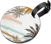 [KQNZT] Luggage Tags, 2 Pcs Personalized Luggage Tags, Bag Tags for Luggage, Travel Tags for Luggage, Baggage Tag, Modern Simple Pattern Coconut Tree