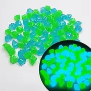 Fish Tank Glow Stones for Aquarium 1200 Pcs Glow in The Dark Garden Pebbles, Stones for Glow Rocks | Glow Pebbles Garden Rock Lawn Yard Walkways (Color : Blue Green Mixed)