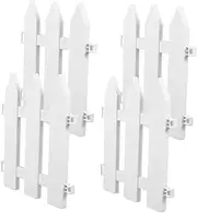 SUPVOX Versatile 4-Pack Pet Fence Garden Edging Digging Barrier Yard Fence Easy Install White
