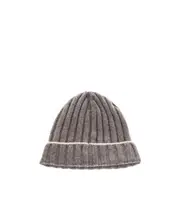 Brunello Cucinelli Ribbed Beanie L,M light gray