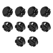 30mm Mounting Momentary Game Push Button Round for Video Games Black 10pcs
