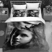 v861 Bed Sheets Twilight Series Duvet Cover Set And Pillowcases Vampire Hot Movies Single King Full Fashion Bedding Set For Adults Duvet Cover 3-Piece